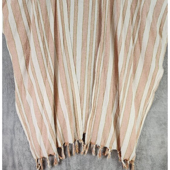 Rays for Days Cardigan Womens One Size Pink White Striped Casual Beach Cover Up - Picture 8 of 10